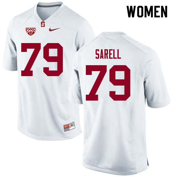 Women Stanford Cardinal #79 Foster Sarell College Football Jerseys Sale-White - Click Image to Close